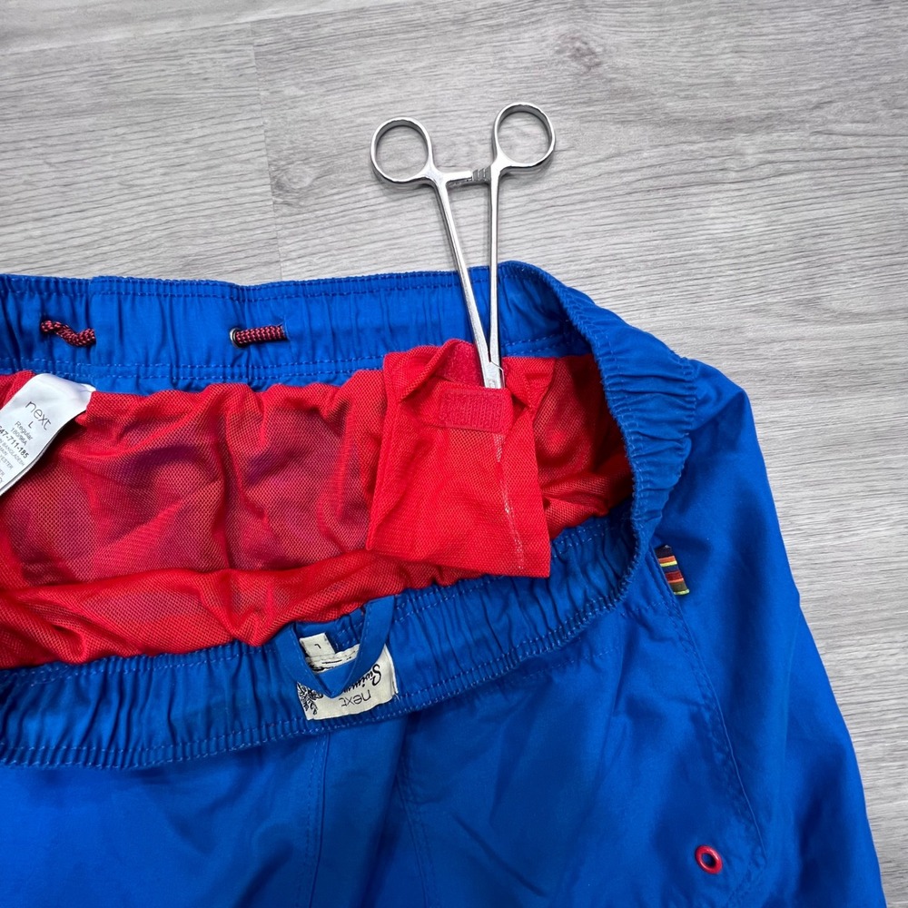 Next Swimwear Mens Royal Blue Board Shorts Mesh Lined Drawstring Size Large - Picture 12 of 16
